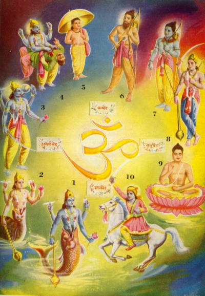 Ten incarnations of Lord Vishnu